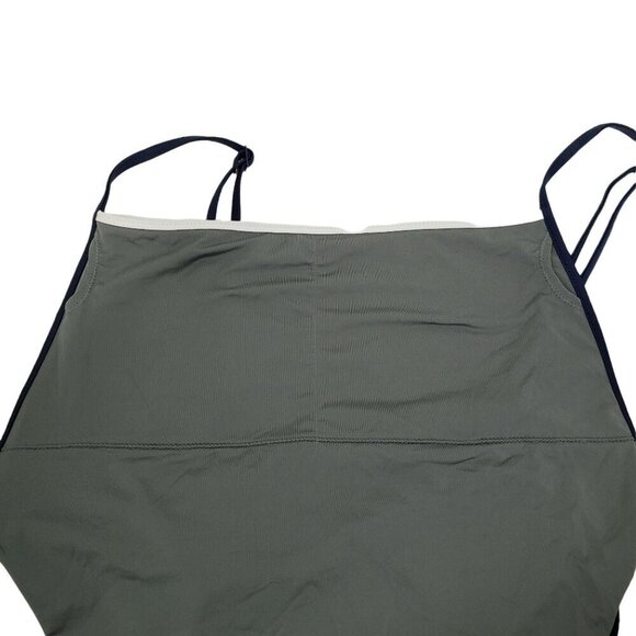 Aerie Swimming Suit Gray with Blue Trim Women's Size XL Bathing Suit Swim - Picture 3 of 8